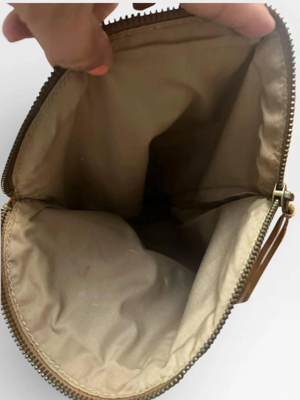 Lucky Brand Ramblin Rose Lambskin Boho Hobo Bag Tan Tooled Y2K